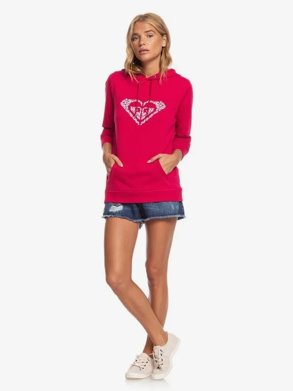 Sudadera ROXY Capucha para Mujer Shine Your Light Ref. ERJFT04155 fucsia logo pecho