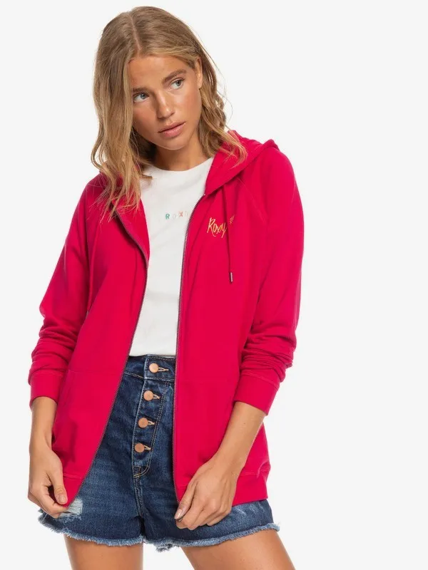 Sudadera ROXY Capucha y Cremallera para Mujer Morning Slide (mqt0) Ref. ERJFT04156 fucsia