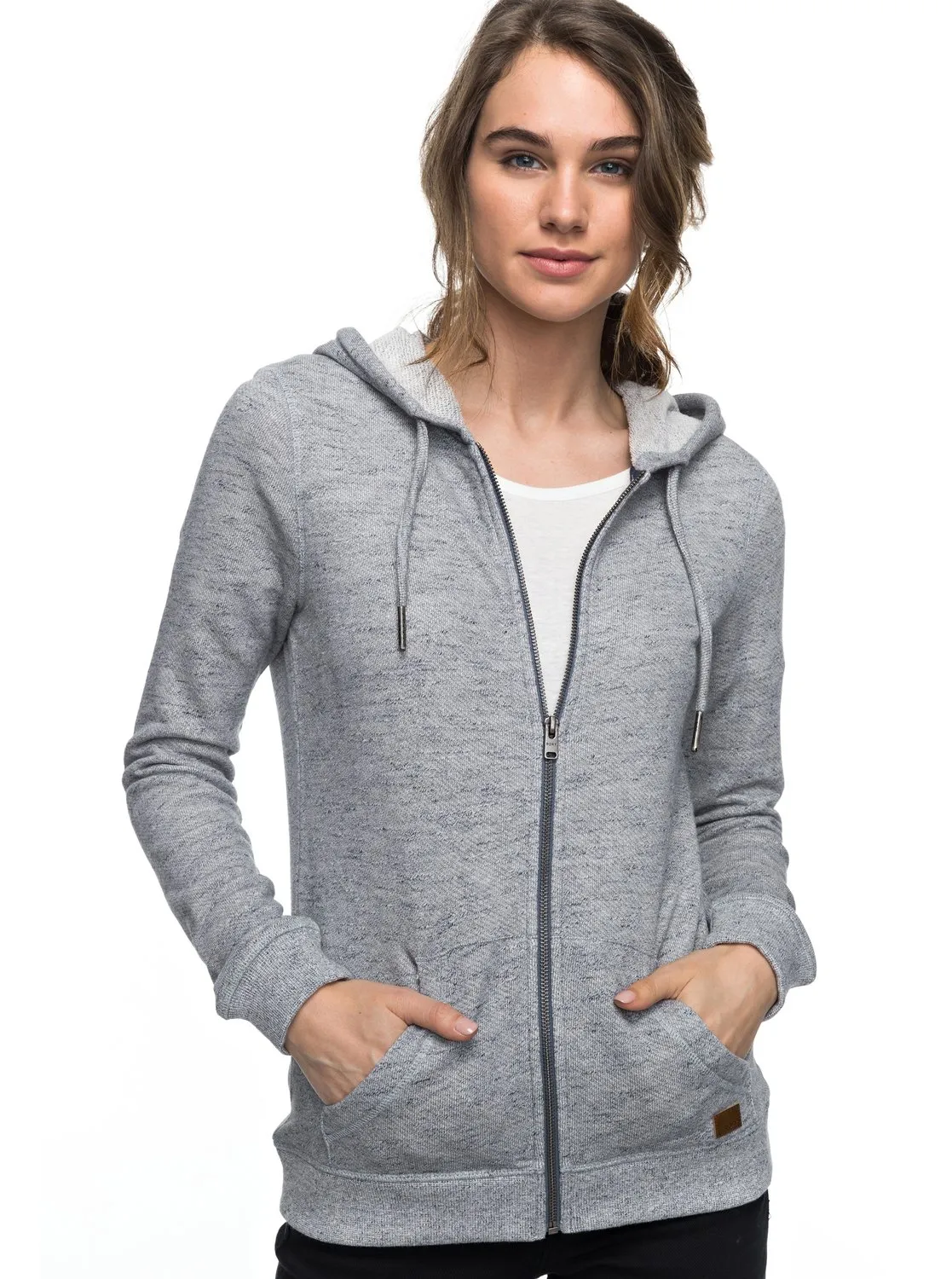 Sudadera ROXY Capucha y Cremallera para Mujer Trippin (sgrh) Ref. ERJFT03596 Gris jaspeada