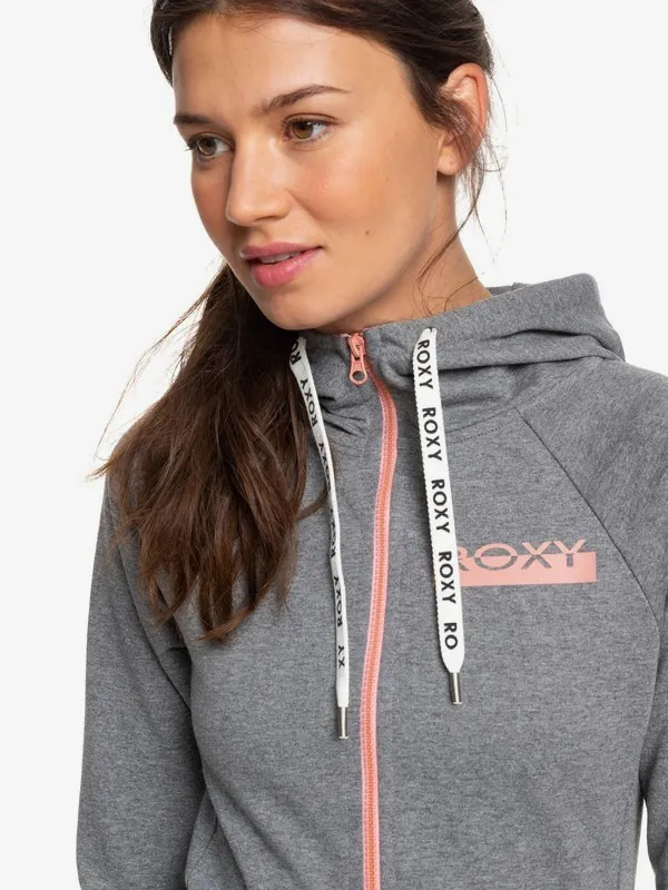 Sudadera ROXY con Capucha y Cremallera para Mujer Soul Searcher B CHARCOAL HEATHER (kte1) Ref. ERJFT04090 gris