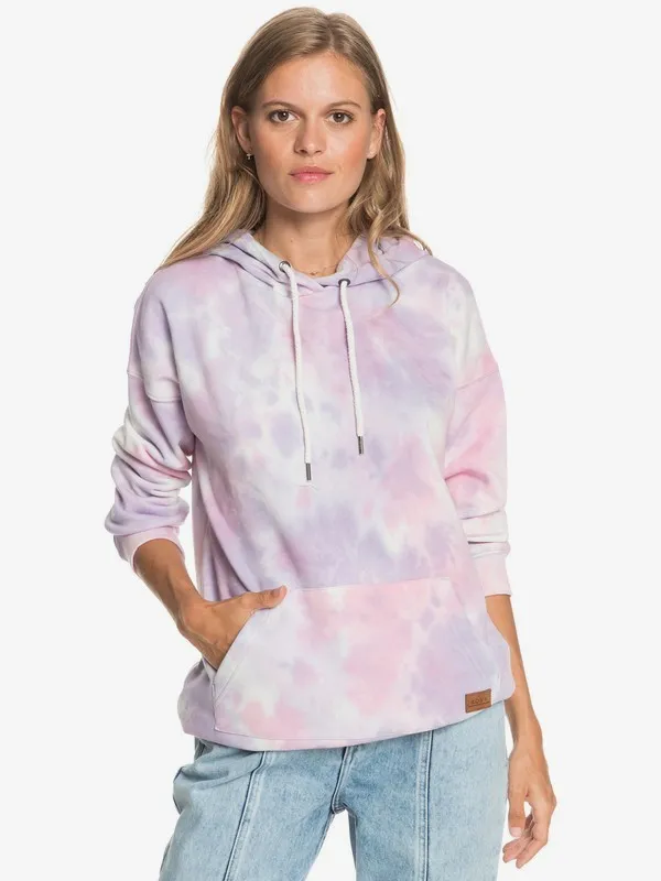 Sudadera ROXY suave con capucha Mujer Ocean Goer ORCHID PETAL NO FLOWERS FLY T (pfj8) Ref. ERJFT04393 rosa tie die