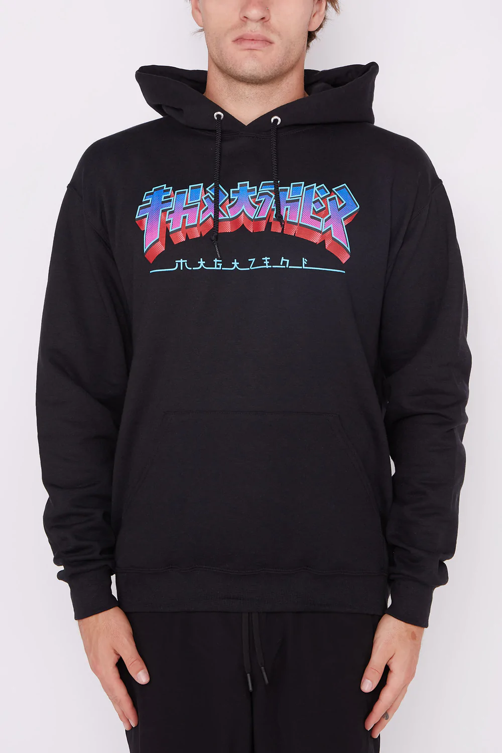 Sudadera THRASHER Hombre con capucha Godzilla Burst Hoodie Black Ref. 145145174 Negra logo letras chinas