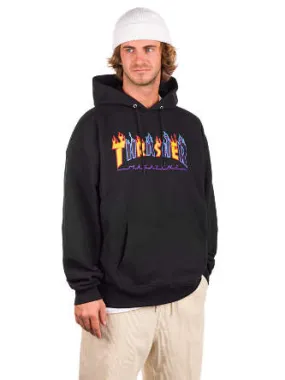 Sudadera THRASHER Hombre con capucha Ref.144970 Double flame logo Hoodie Black negra