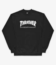 Sudadera THRASHER Hombre sin capucha Skate Mag crewneck Ref. 112103  black- white negra logo blanco