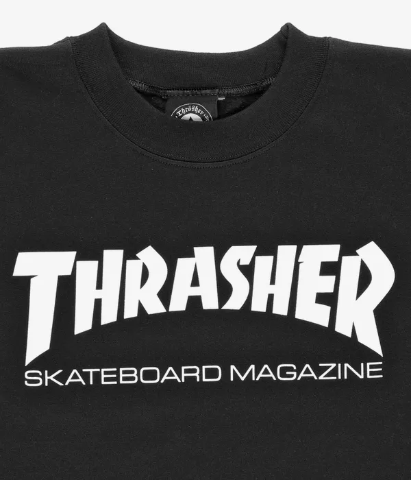 Sudadera THRASHER Hombre sin capucha Skate Mag crewneck Ref. 112103  black- white negra logo blanco