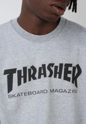 Sudadera THRASHER Hombre sin capucha Skate Mag crewneck Ref. 112103 Gris clara logo negro