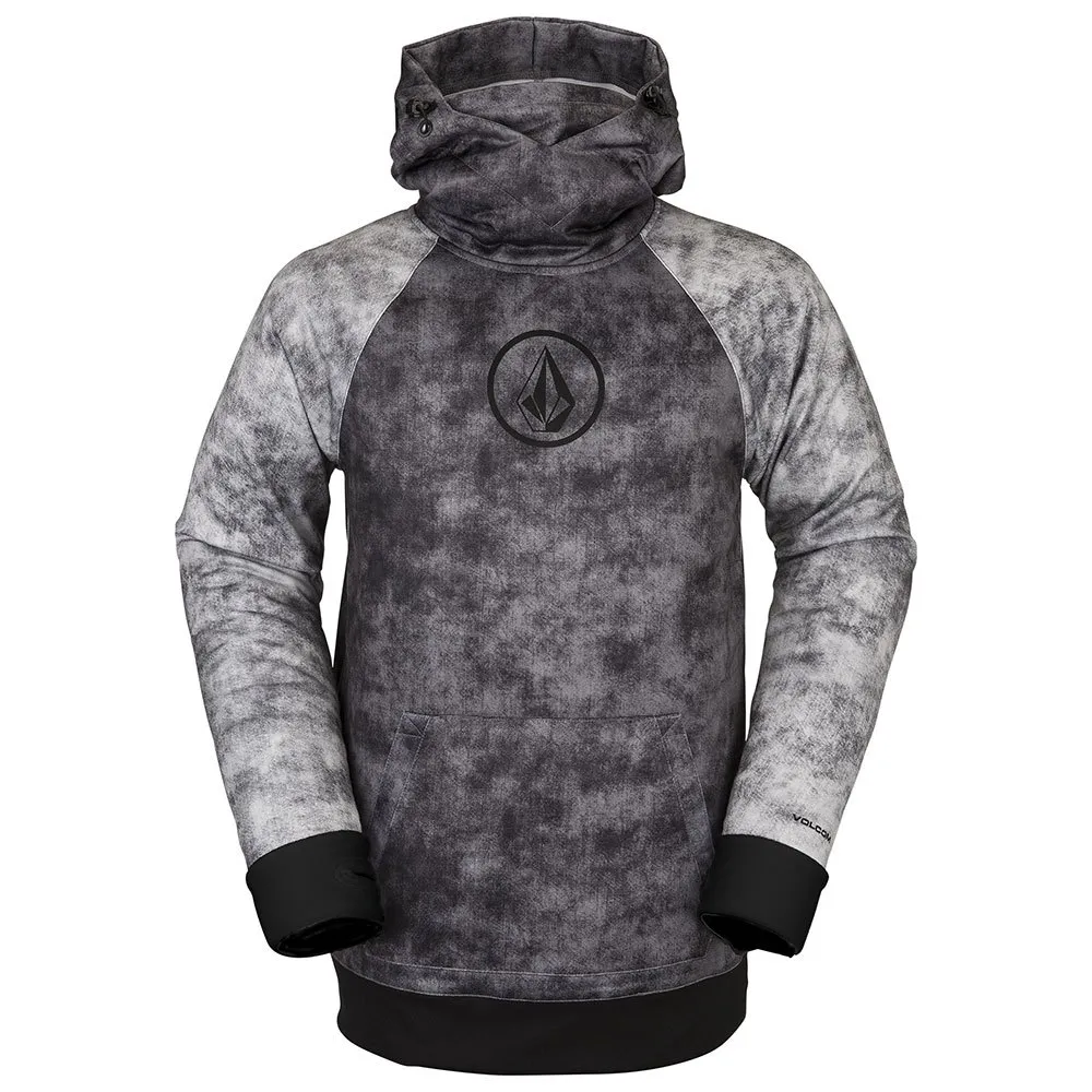 Sudadera VOLCOM con capucha y cremallera para hombre HYDRO RIDING – ACID BLACK Ref. G4152201_ABK gris