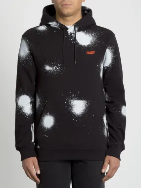 Sudadera VOLCOM Hombre con capucha básica SCENIUS – NEW BLACK Ref. A4131904 negra pintura blanca