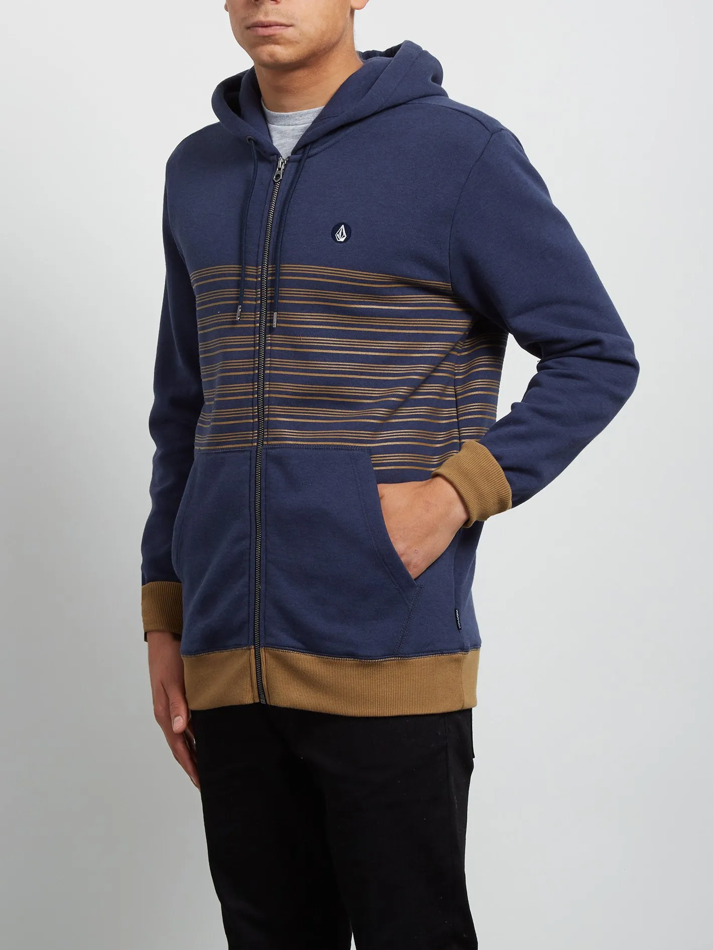 Sudadera VOLCOM Hombre con capucha y cremallera THREEZY ZIP Deep blue Ref. A4811803 azul