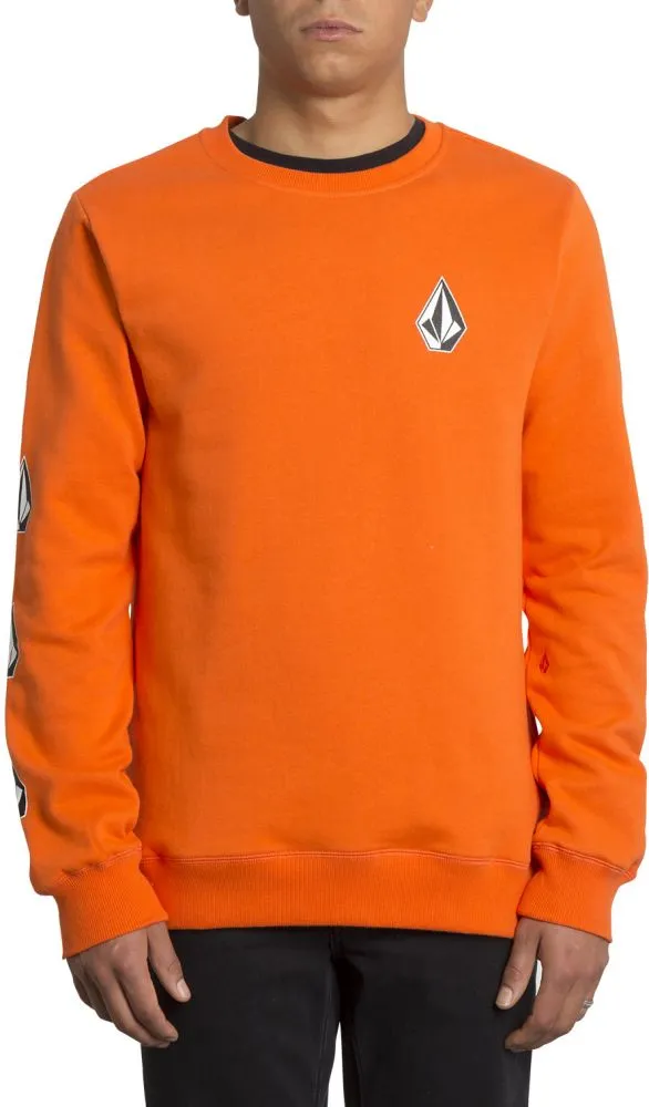 Sudadera VOLCOM Hombre cuello redondo DEADLY STONES CREW – TGL Ref. A4631904 naranja logo diamante mangas