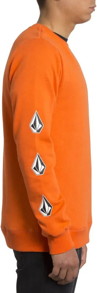 Sudadera VOLCOM Hombre cuello redondo DEADLY STONES CREW – TGL Ref. A4631904 naranja logo diamante mangas