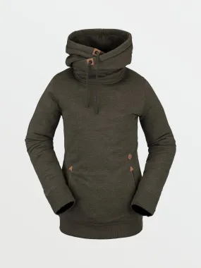 Sudadera VOLCOM para mujer con capucha clásica TOWER PULLOVER FLEECE – BLACK GREEN Ref. H4152204-bgr gris