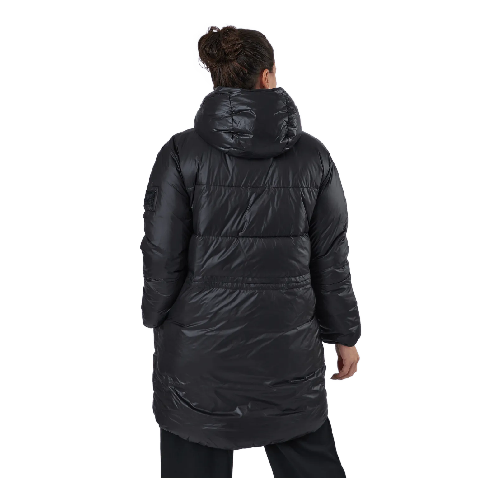 Svea W. Mid Length Shiny Jacket Black