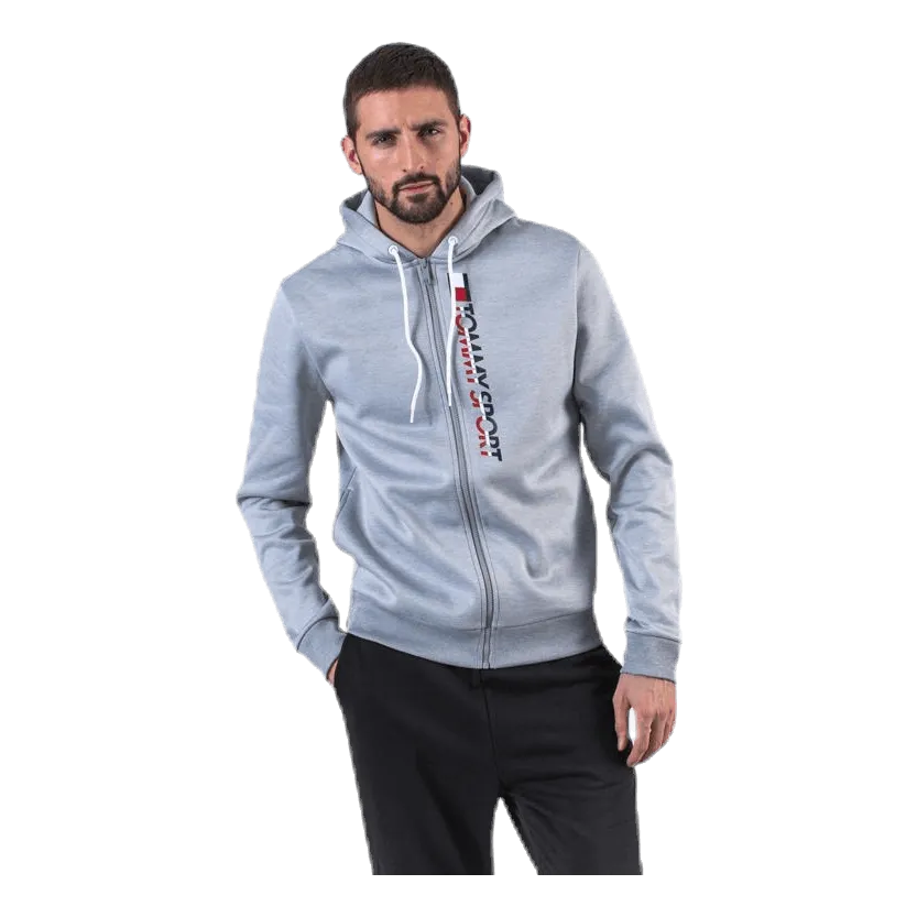 Tommy Hilfiger Sport Fleece Zip Up Hoody Grey