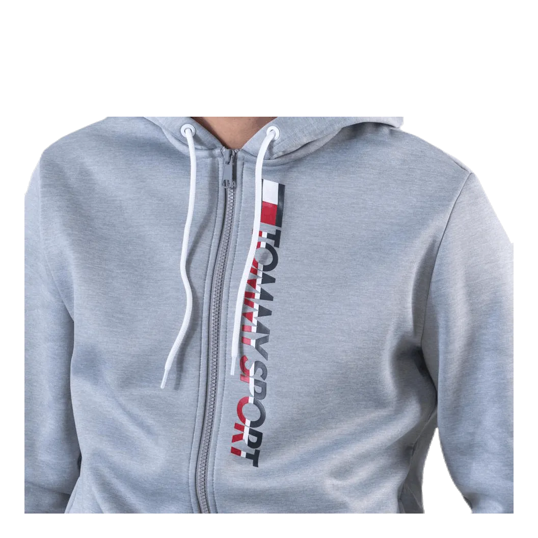 Tommy Hilfiger Sport Fleece Zip Up Hoody Grey