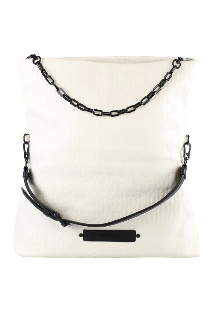 Tote bag blanco con logo negro