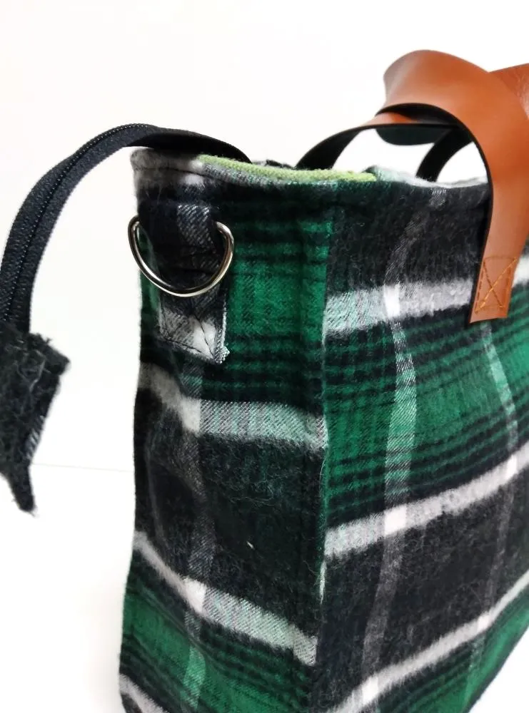 Tote Bag - Cuadros negros, verdes y blancos