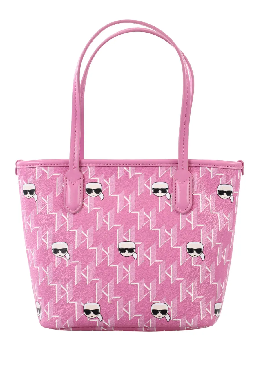 Tote bag mini rosa con monograma