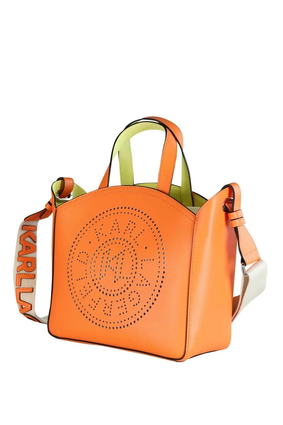 Tote bag naranja con logo 