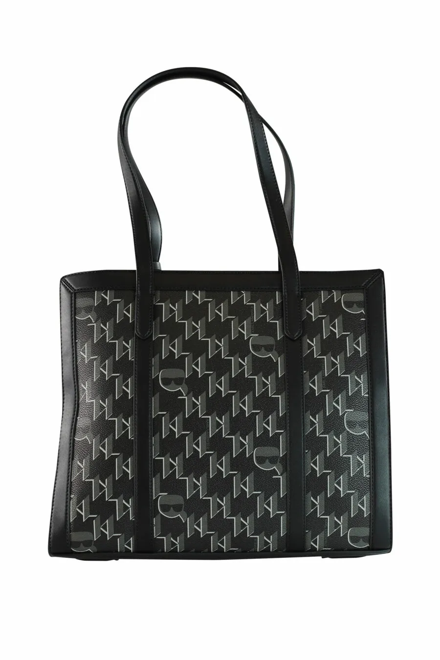 Tote bag negra con monograma