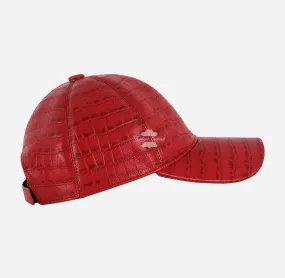 Unisex Croc Print Leather Baseball Caps Adjustable Casual Sports Hats