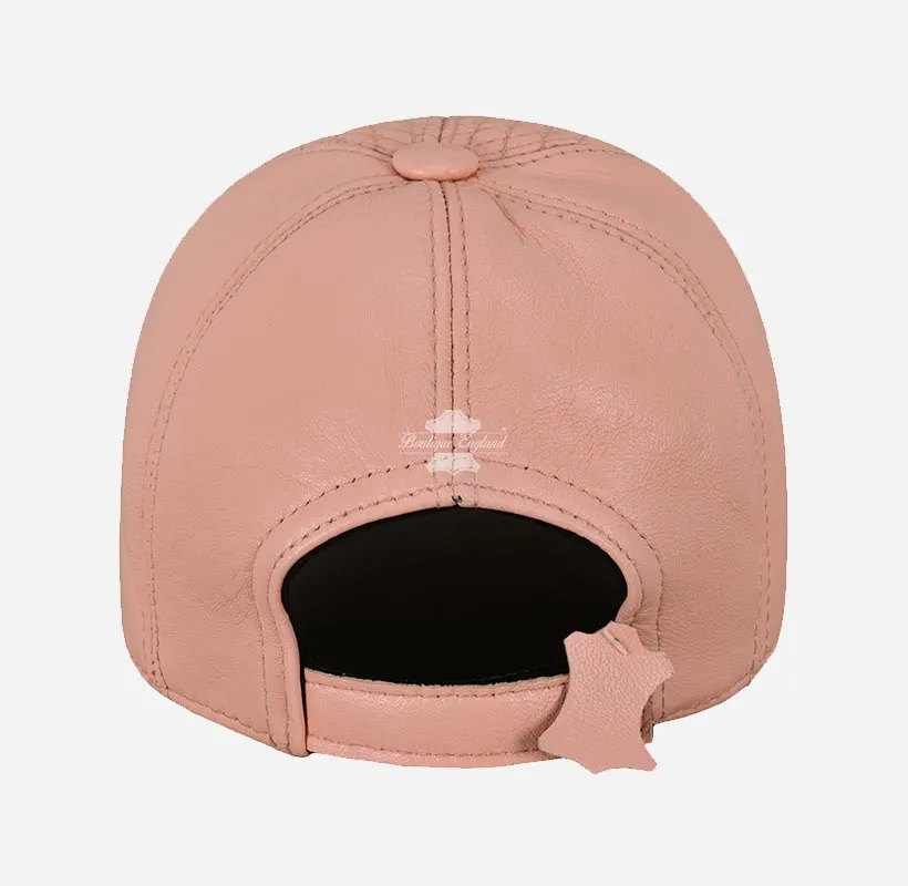 Unisex Leather Baseball Caps with Diamond Quilted Pattern