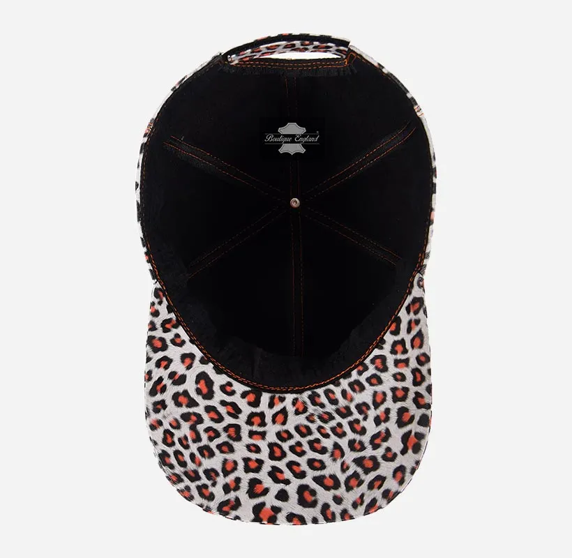 UNISEX Leopard Print Baseball Leather Caps Casual Hats