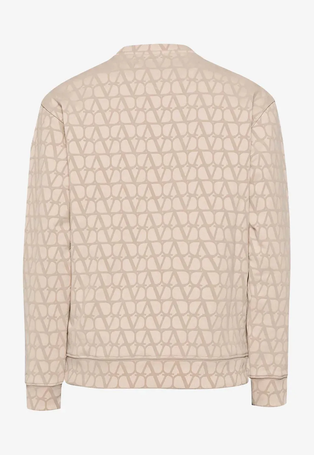 Valentino Garavani Toile Iconographe Print Cotton Sweatshirt Beige