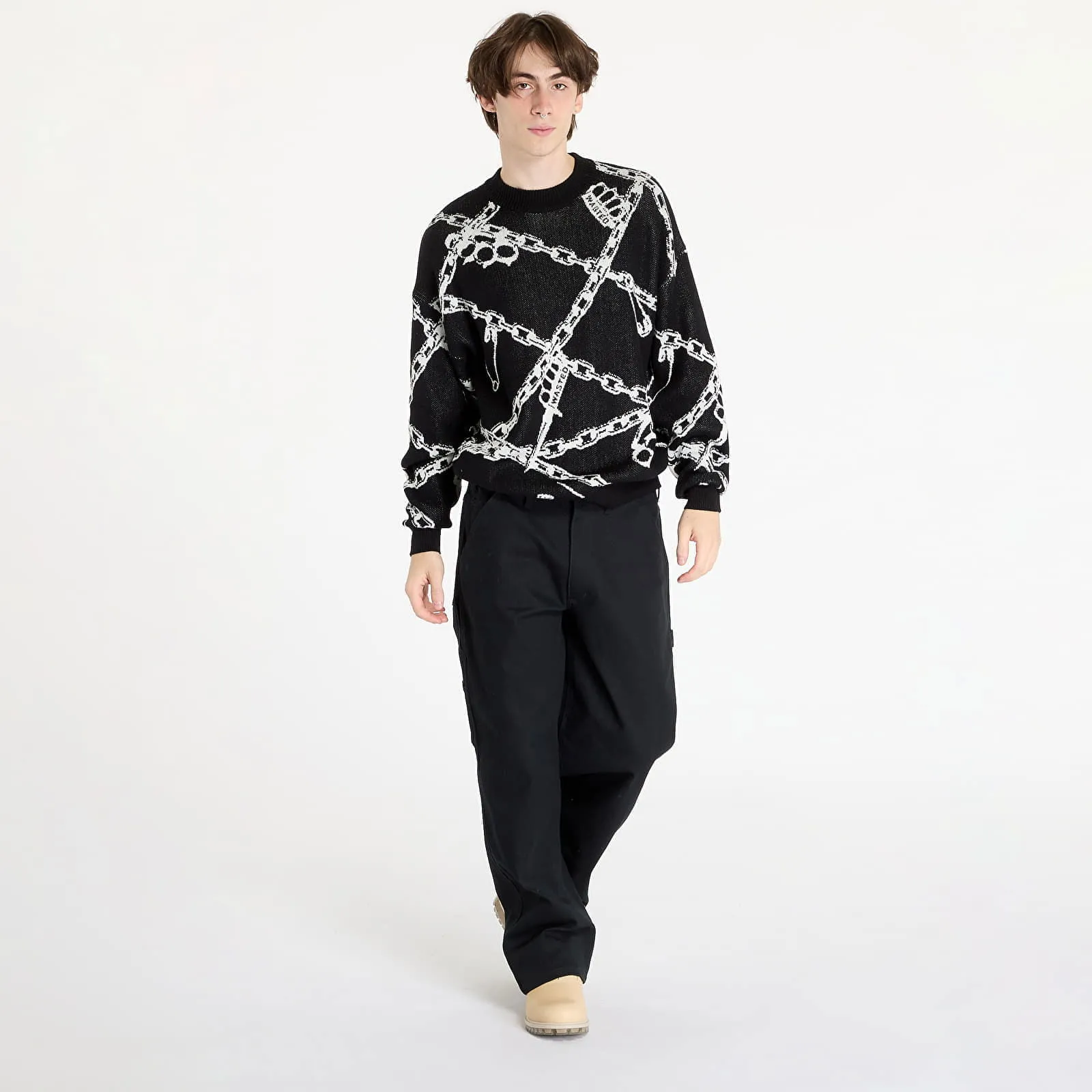 Wasted Paris Sweater Knuckles Sweater Black/ White L