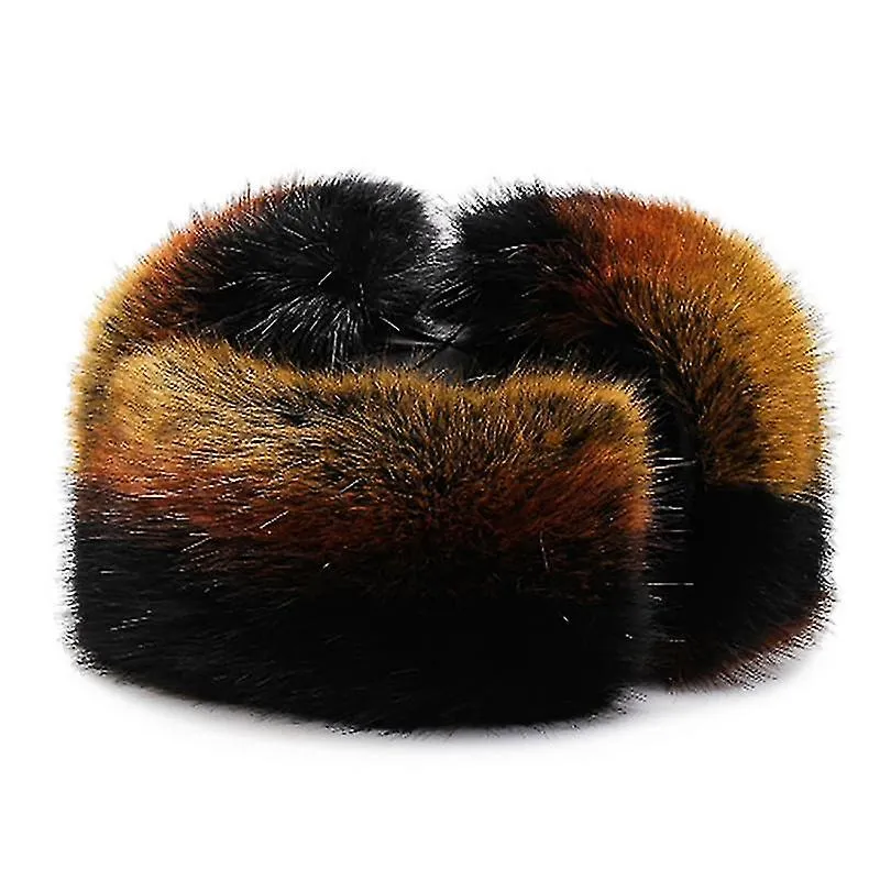 Winter Trapper Hat - Leather Russian Ushanka Trooper Aviator Hats For Men & Women - Snow Eskimo Hat With Ear Flaps For Cold 