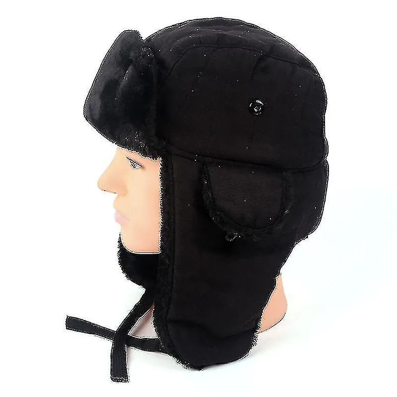 Winter Trapper Hat,trooper Aviator Hats,black