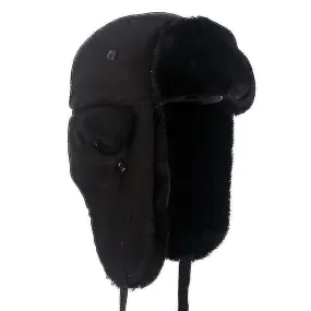 Winter Trapper Hat,trooper Aviator Hats,black