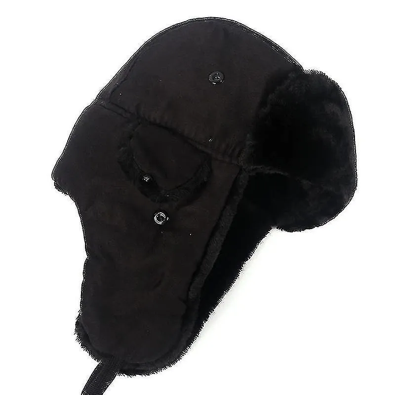 Winter Trapper Hat,trooper Aviator Hats,black