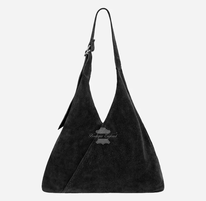 Women's Hobo Slouch Shoulder Bag Suede Tote Bag