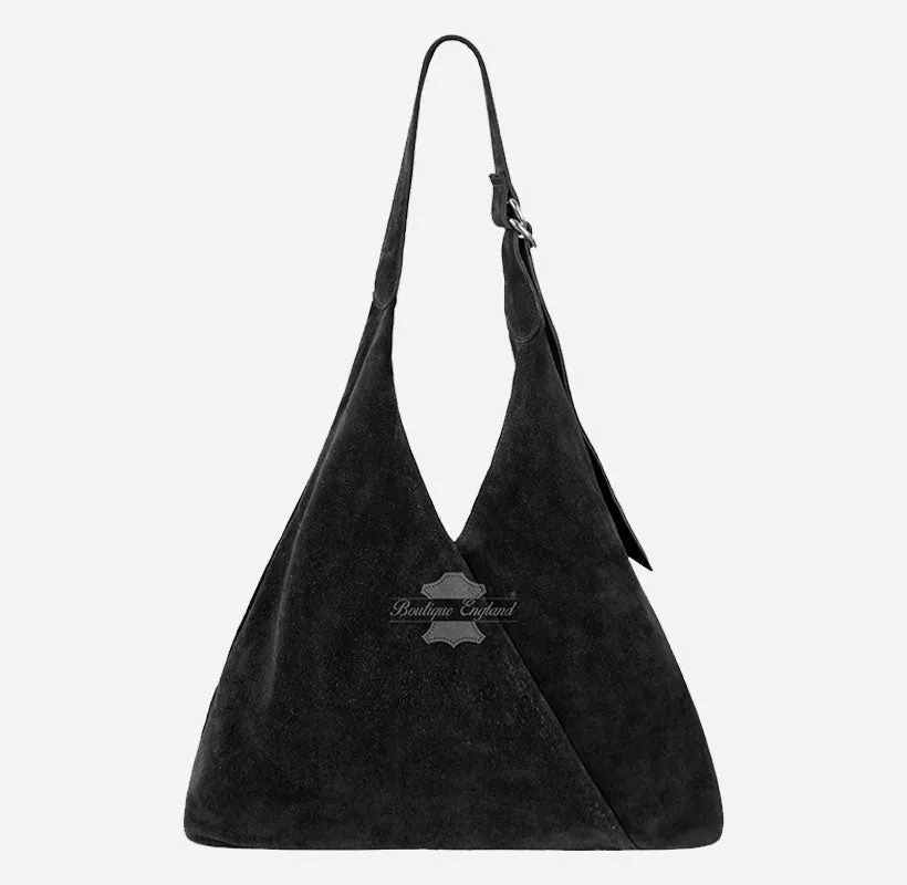 Women's Hobo Slouch Shoulder Bag Suede Tote Bag