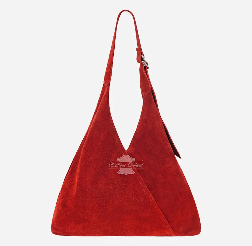 Women's Hobo Slouch Shoulder Bag Suede Tote Bag