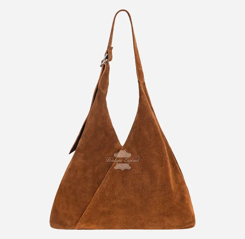 Women's Hobo Slouch Shoulder Bag Suede Tote Bag