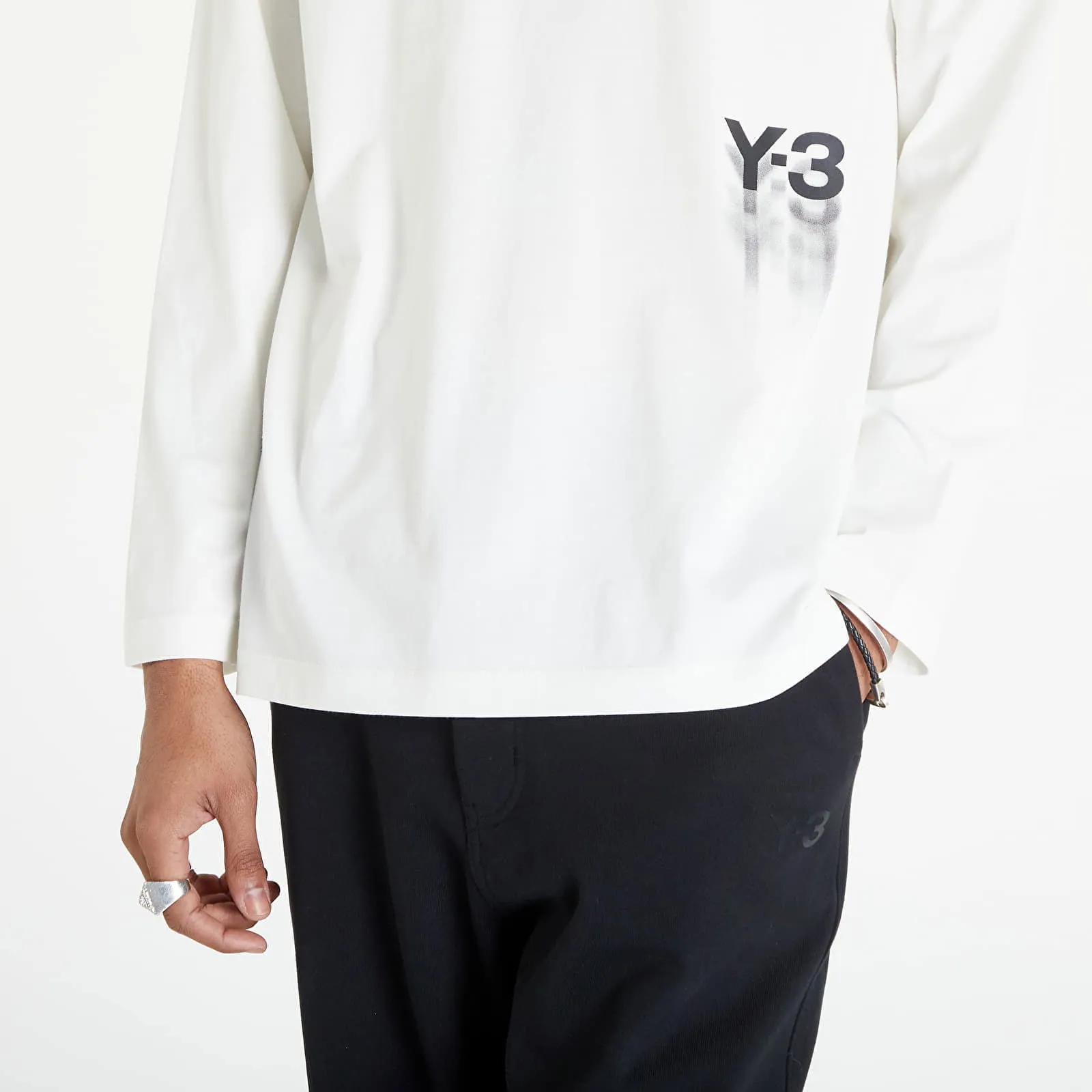 Y-3 Graphic Long Sleeve Tee UNISEX Off White