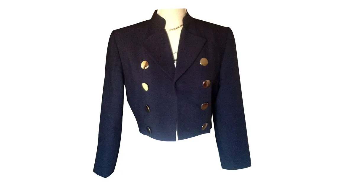 Yves Saint Laurent Chaquetas Azul marino 