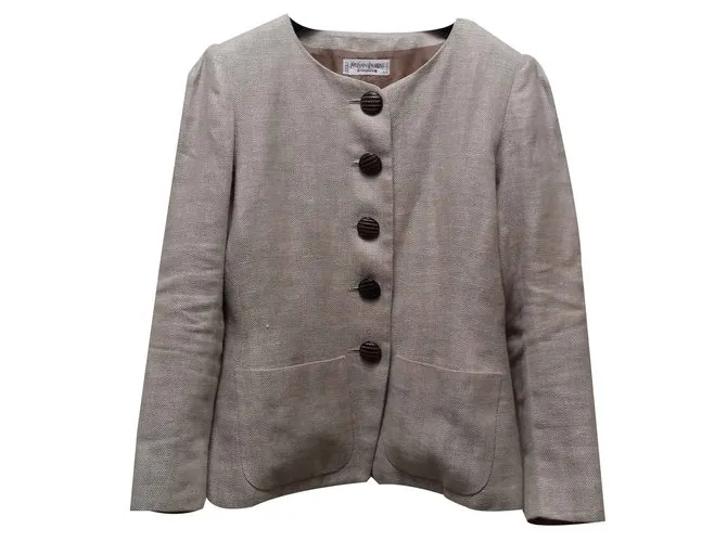 Yves Saint Laurent Chaquetas Beige 