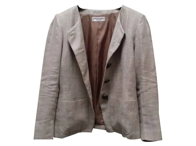 Yves Saint Laurent Chaquetas Beige 