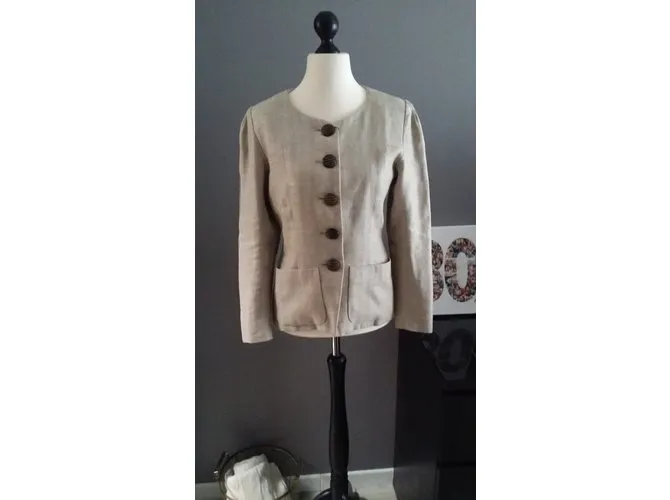 Yves Saint Laurent Chaquetas Beige 